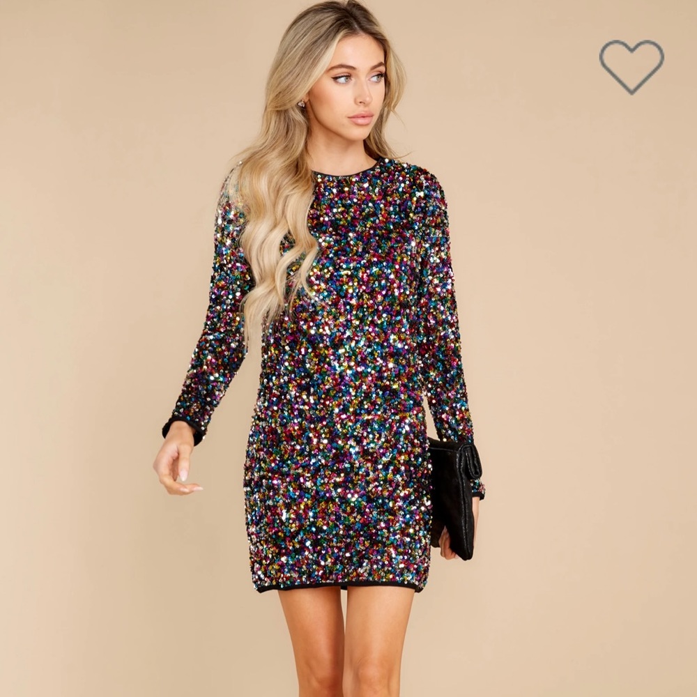 Multicolor sequin dress